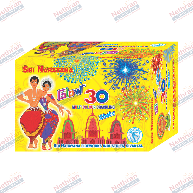 30 Glow Multicolour Crackling